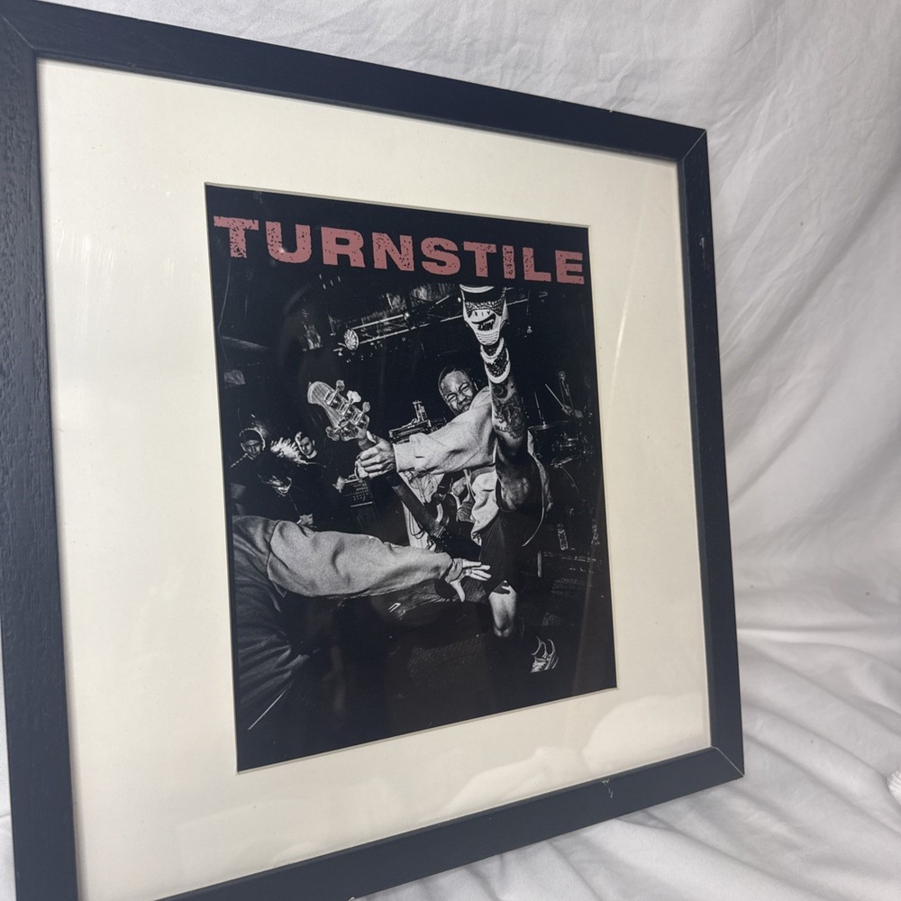 Turnstile American Hardcore Punk Band Framed Wall Art Print Black White Matte